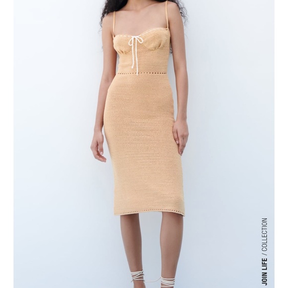 Zara Dresses & Skirts - Rare!! Knit corset dress L